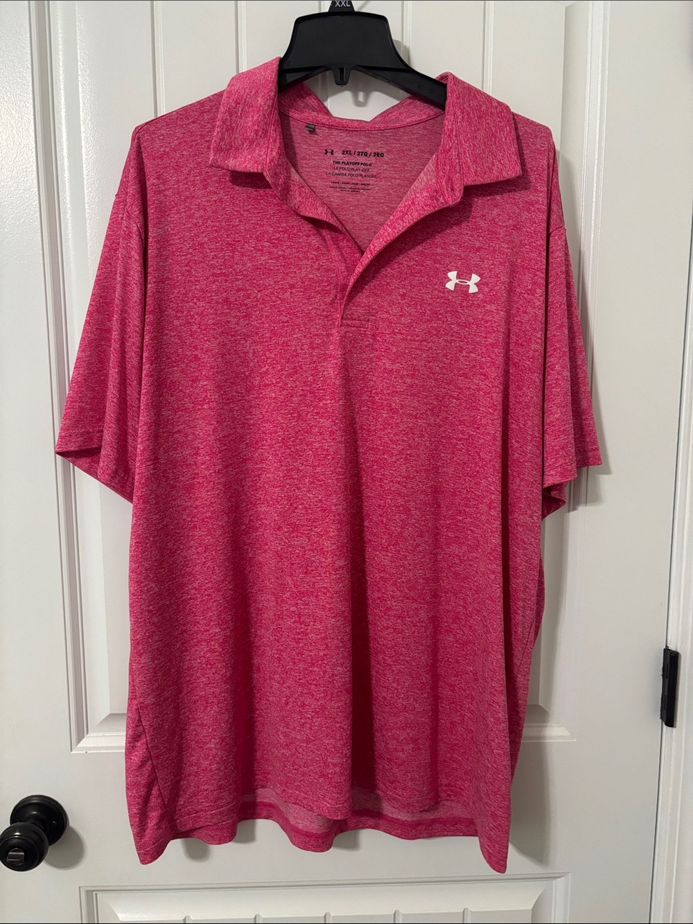 Under Armour Men’s Heather Pink Performance Polo